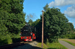 ruegensche-baederbahn/511322/99-1784-0-mit-p-110-zwischen 99 1784-0 mit P 110 zwischen Sellin West und Garftitz am 19.07.2016