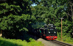 ruegensche-baederbahn/511536/99-1782-4-mit-p-101-bei 99 1782-4 mit P 101 bei der Einfahrt in Göhren am 22.07.2016