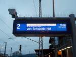 Angekündigt wurde die neue Werbe PRESS-Lok,am 20.Dezember 2014,in Bergen/Rügen die mit einem Sonderzug aus Schwerin eintraf.