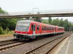 br-628-928-629/281861/628-606-mit-928-606-am 628 606 mit 928 606 am 14. Juli 2013 Ausfahrt aus dem Bahnhof Vienenburg.