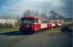 Für Sonderfahrten setzt die AKN diesen Uerdinger Schienenbus ein.Im AKN-Werk in Kaltenkirchen fotografierte ich den Triebwagen.