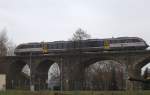 br-642-siemens-desiro-classic/408427/das-viadukt-in-gersdorf-08012014 das 'Viadukt' in Gersdorf   08.01.2014   14:53 Uhr Strecke Dresden - Kamenz