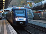 aknaltona-kaltenkirchen-neumuenster-eisenbahn-ag/526347/einfahrt-622-658-mit-einer-weiteren Einfahrt 622 658 mit einer weiteren unbekannten 622 in die Station Eidelstedt Zentrum am 22. Oktober 2016.