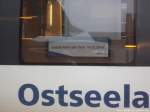 olaostseeland-verkehr/312880/ola-vt-0009-mit-dem-schild OLA VT 0009 mit dem Schild 'Letzte Fahrt der OLA : 14.12.13' im Bahnhof Gstrow am 14.12.13