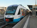 VT 706 der EX OLA am 03. Dezember 2016 in Halberstadt zur Weiterfahrt nach Magdeburg. 