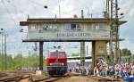 Nach der 217 014 kam 215 001 von Railsystems angefahren. Aufgenommen am 13.06.2015 beim Sommerfest in Koblenz