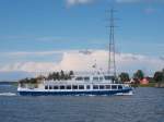 Fahrgastschiff  SEEBAD JULIUSRUH  unterwegs zu seinen Heimathafen Breege am 25.Juni 2014.