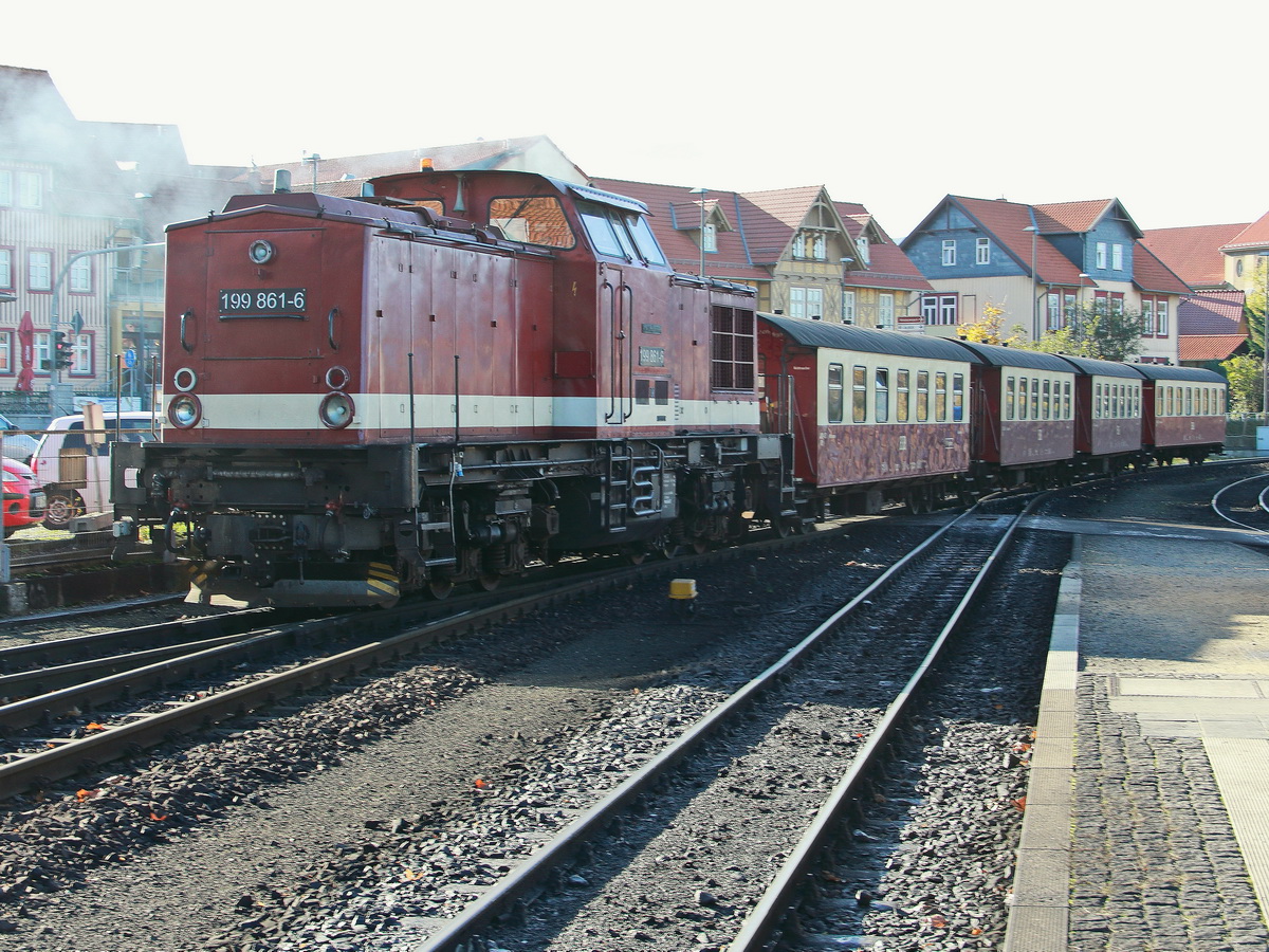 199 861-6 im Bahnhof Wernigerode am 06. November 2017. 