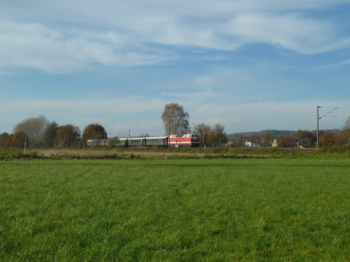 Die 119 158 (Das U-Boot) bei Wissingen am 09.11.2014