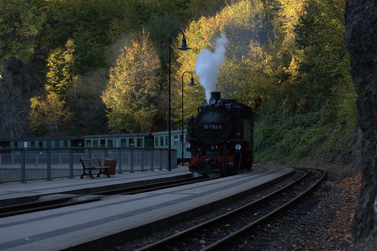 Einfahrt in Rabenau.19.10.2014 17:03 Uhr.