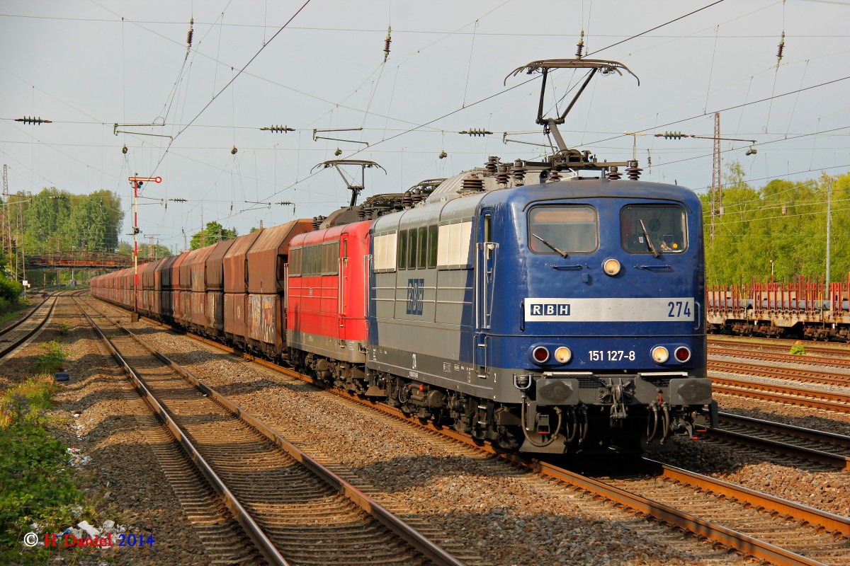 RBH 151 127-8 am 24.04.2014 in Düsseldorf Rath.
