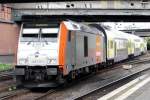 HVLE 246 010 schiebt ein Metronomzug aus Hamburg-Harburg am 25 September 2014.