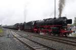 Himmelfahrt für einige Russpartikeln aus der Schorstein von 01 202 in Neuenmarkt-Wirsberg am 21 September 2014.