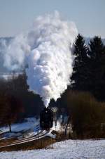br-5280-82-dr-reko-lok/405289/52-1360-der-eisenbahnfreunde-vienenburg-mit 52 1360 der Eisenbahnfreunde Vienenburg mit einem Sonderzug der Eisenbahnfreunde Treysa bei Berzhahn am 07.02.2015
