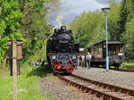 br-99/558087/am-20-mai-2017-steht-99 Am 20. Mai 2017 steht 99 6001 als HSB 8965 nach Hasselfelde im Bahnhof Friedrichshöhe.