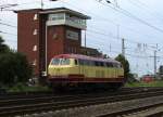 218 105-5 war zugast bei den Bahnwelttagen 2014.Hier Rangiert sie im Bahnhof Darmstadt Kranichstein am 01.Juni.2014