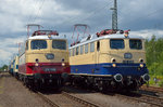 In der Lokaufstellung zur Lokparade beim Sommerfest in Koblenz am 18.06.2016 standen E10 1309 und E10 1239 (Lokomotivclub 103) nebeneinander.