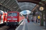 111 183 mit RE 4607 nach Würzburg am 29.06.2016 in Frankfurt Hbf