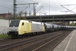 Südlicher Durchfahrt von ITL 152 197 in Hamburg Harburg am 28 April 2016.