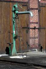 ein funktionsfhiger und  tglich genutzter Wasserkran in Radeburg.