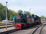 99 4652 und 99 4633 wurden,am 19.Mai 2016,von Kf6003 in die Est Putbus geschoben.