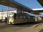 Tw 215 fuhr zum 120 Jährigen Bestehen der Straßenbahn Gotha als Sonderzug durch die Innenstadt am 20.09.2014
