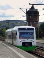 br-650-stadler-regioshuttle/361619/einfahrt-der-eb-aus-blankenstein-in Einfahrt der EB aus Blankenstein in den Bahnhof Saalfeld(Saale).
Aufgenommen im August 2014.