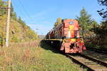Der Sonderzug mit T3M2-7116 und ТЭМ18-794 am Baikalsee am 16.
